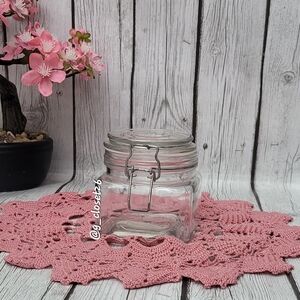Clear Glass Storage Jar